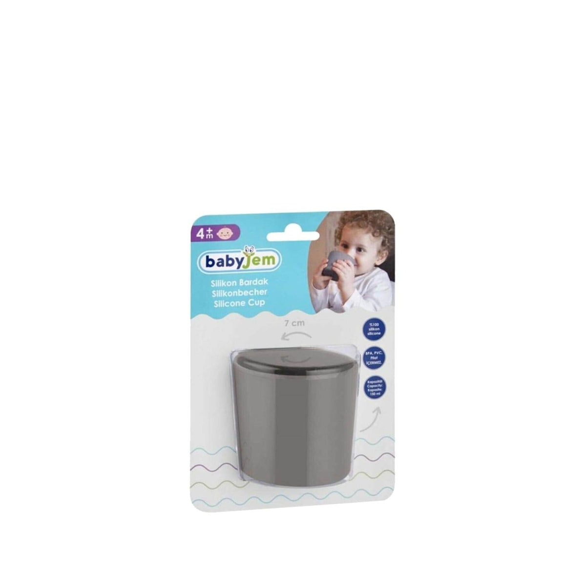 Babyjem Baby Silicone Cup Ekru - Non-Toxic, Durable, and Easy to Clean Baby Feeding Accessory by Beauty Care Bag