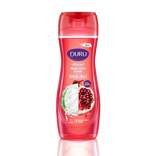 Duru Rice Milk & Pomegranate Shower Gel 450ml - Natural Ingredients for Soft & Smooth Skin by Beauty Care Bag