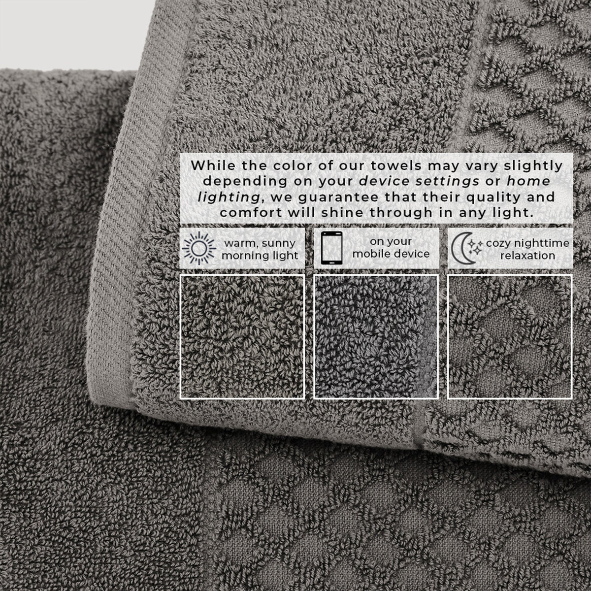 Cotton Diamond Waffle Weave Bath Towel Set - Grayson Collection by Great Bay Home