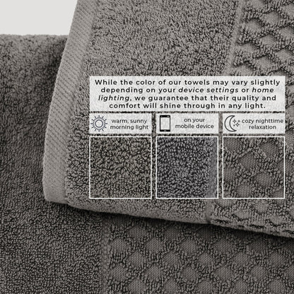 Cotton Diamond Waffle Weave Bath Towel Set - Grayson Collection by Great Bay Home