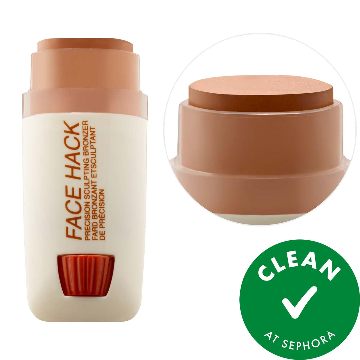 FACE HACK Cream Bronzer Stick - Natural Finish Contouring Makeup for Effortless Sculpting - Vegan, Gluten-Free, Cruelty-Free by Beauty Care Bag