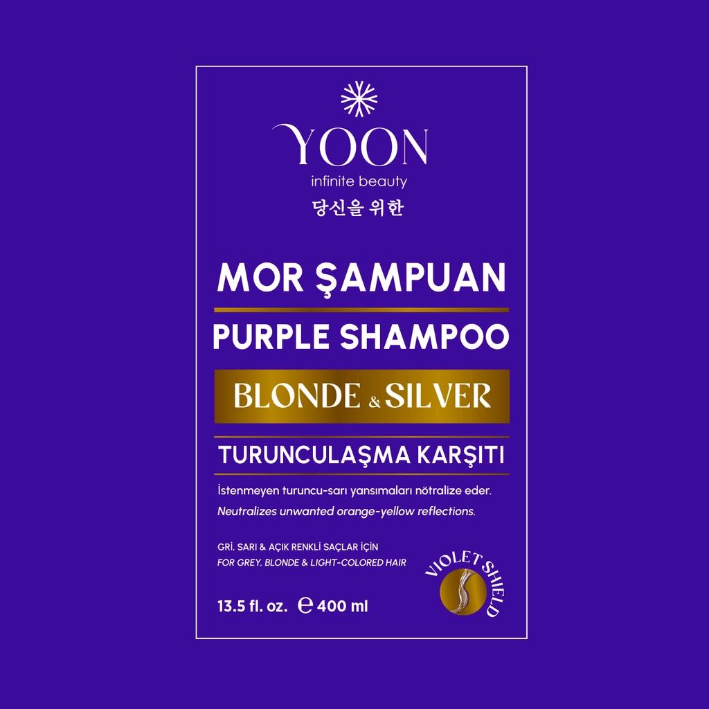 Yoon Anti-Brassiness Purple Shampoo for Blonde Hair 400 ml by Beauty Care Bag