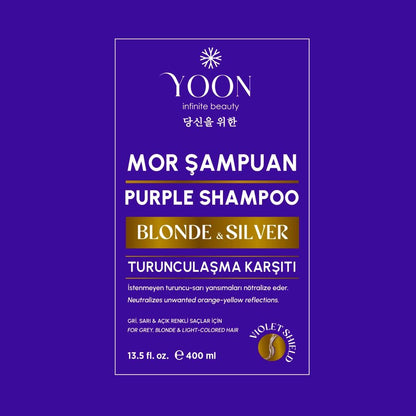 Yoon Anti-Brassiness Purple Shampoo for Blonde Hair 400 ml by Beauty Care Bag
