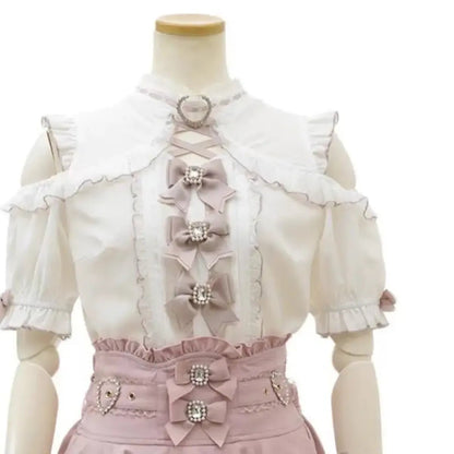 Lolita Lace Bow Off Shoulder BlouseShirts & BlousesTorqelo.com