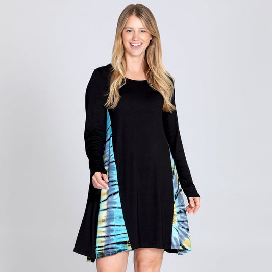 Long Sleeve Tie-Dye Side Panel DressDresses & SkirtsTorqelo.com