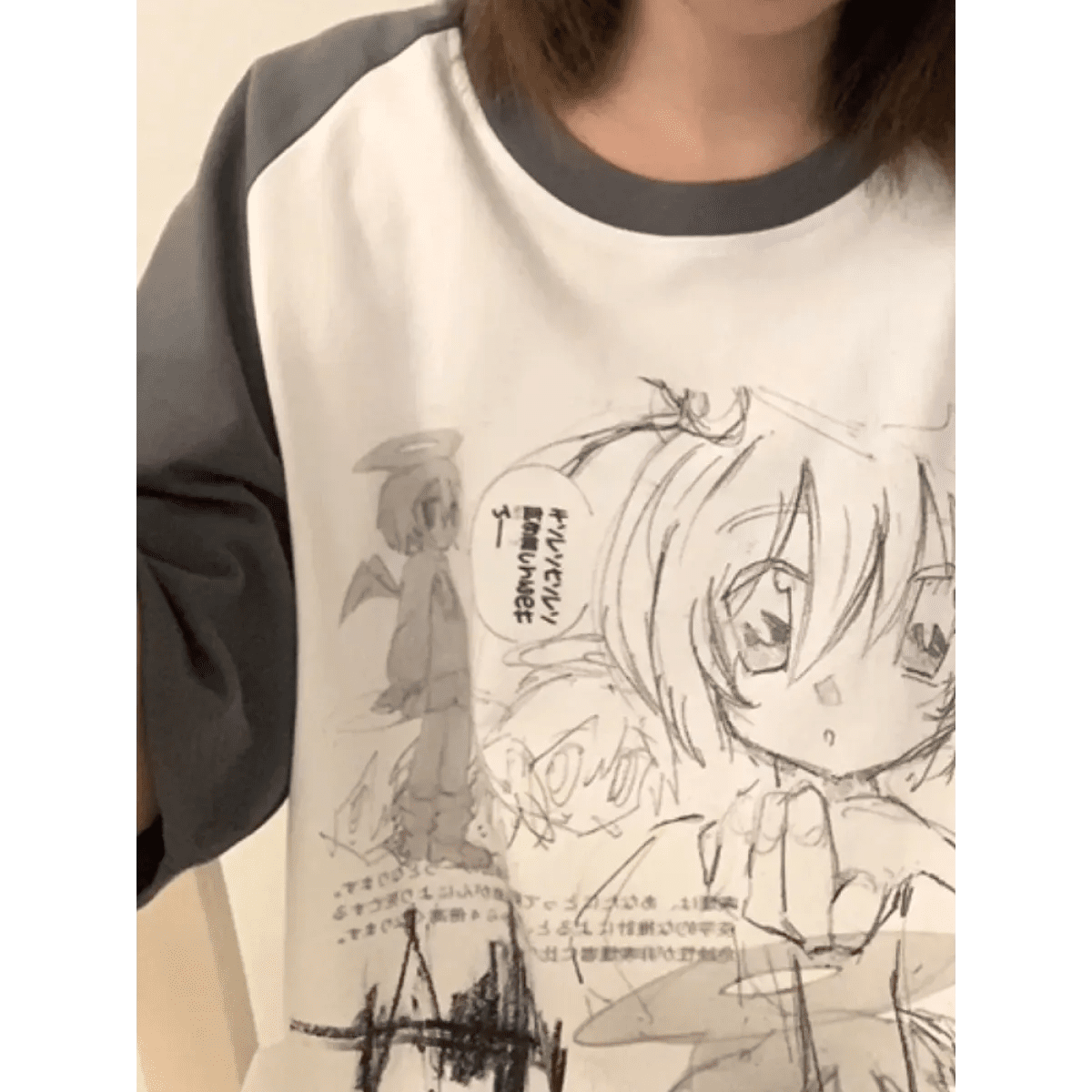Loose Fit Cartoon Print T-Shirt HarajukuWomen T-shirtsTorqelo.com