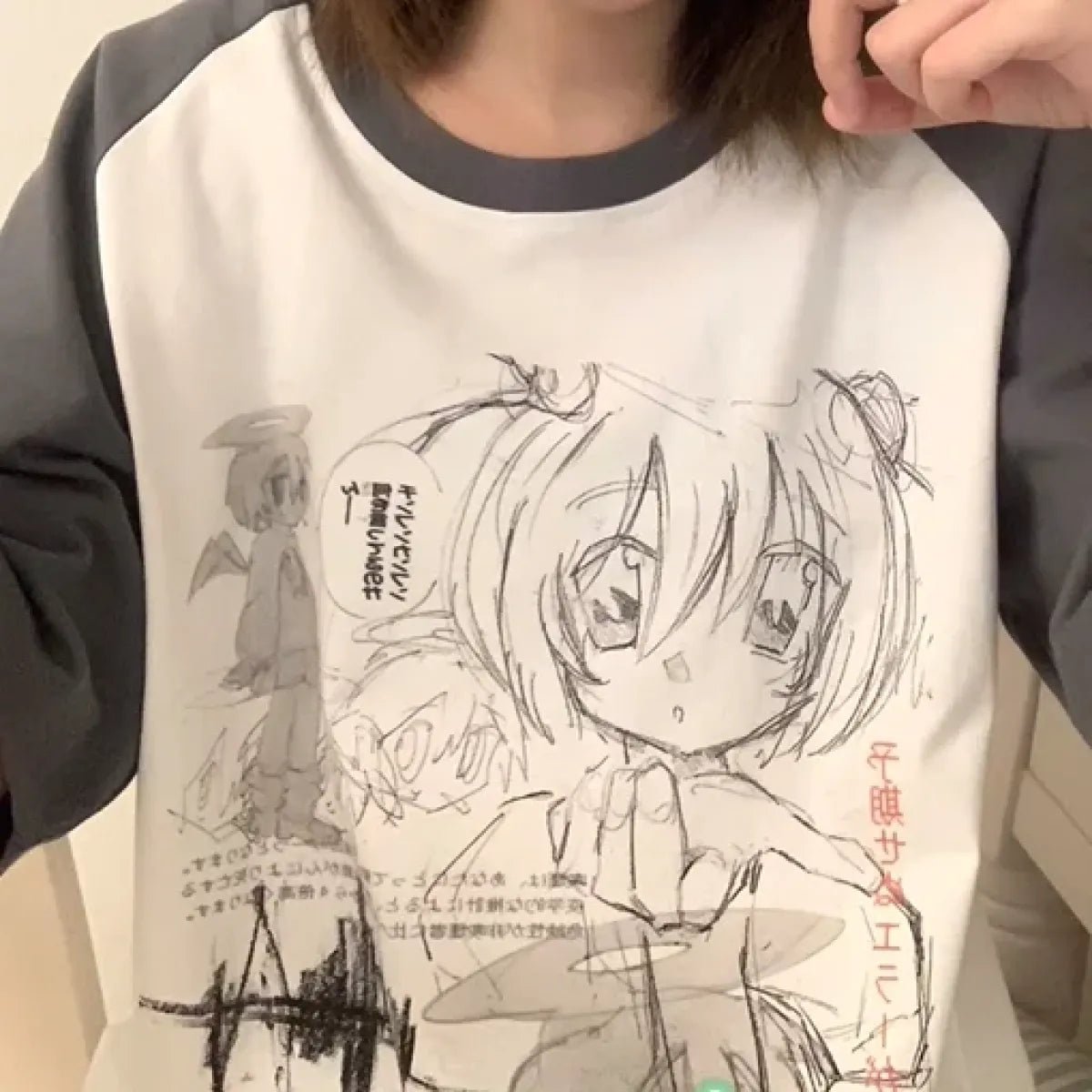 Loose Fit Cartoon Print T-Shirt HarajukuWomen T-shirtsTorqelo.com