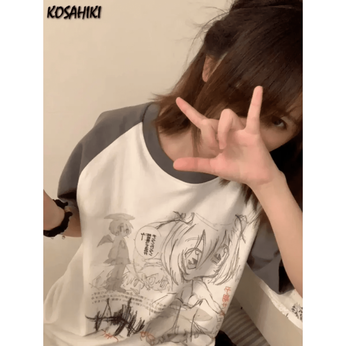 Loose Fit Cartoon Print T-Shirt HarajukuWomen T-shirtsTorqelo.com