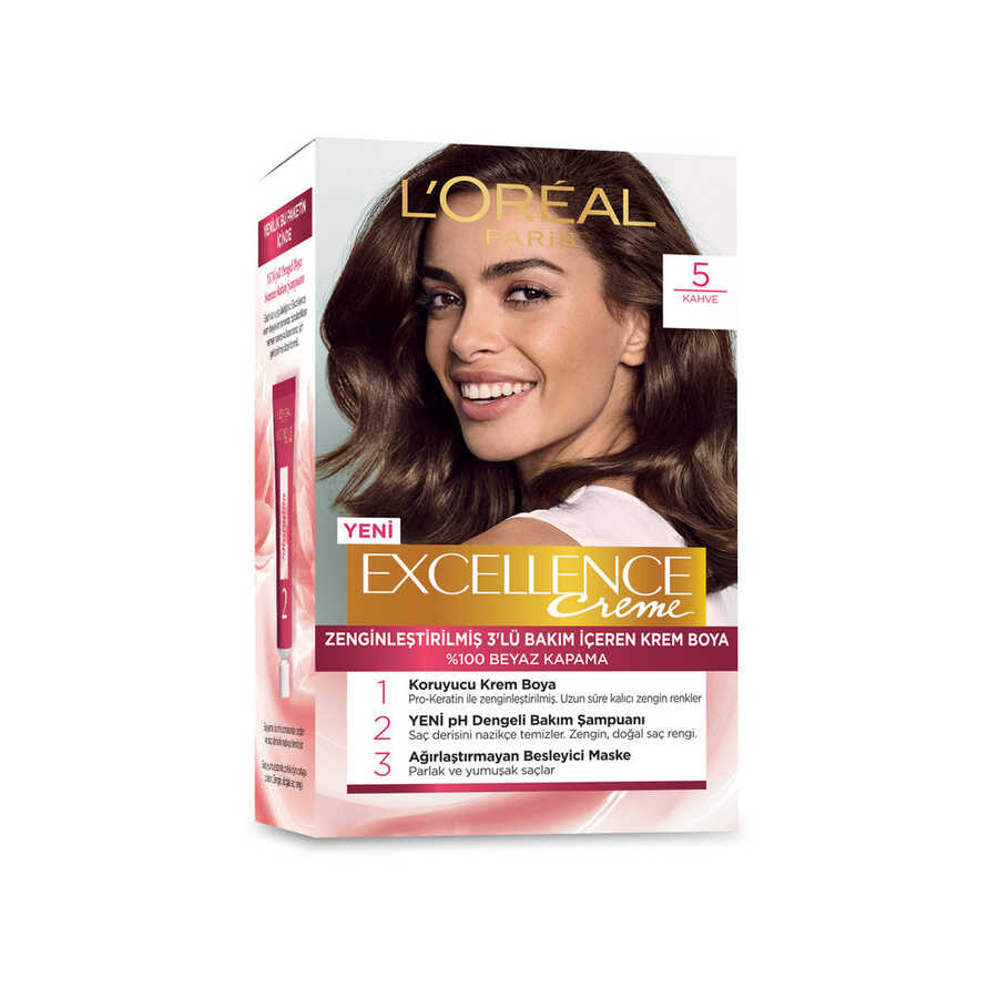 L'Oreal Paris Excellence Creme Hair Color 5 Brown by Beauty Care Bag