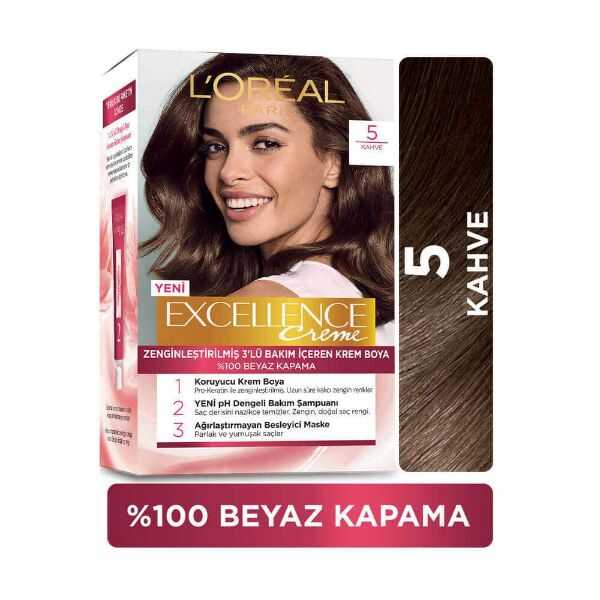 L'Oreal Paris Excellence Creme Hair Color 5 Brown by Beauty Care Bag