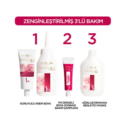 Loreal Excellence Creme Hair Dye 4 Dark Brown 1 PackHair CareTorqelo.com