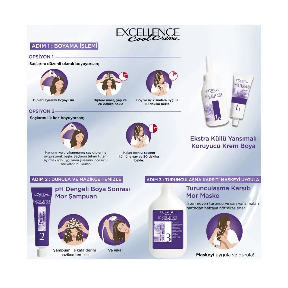 L'Oreal Paris Excellence Cool Creme 4.11 Extra Cool BrownHair CareTorqelo.com