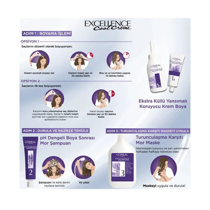L'Oreal Paris Excellence Cool Creme 4.11 Extra Cool BrownHair CareTorqelo.com