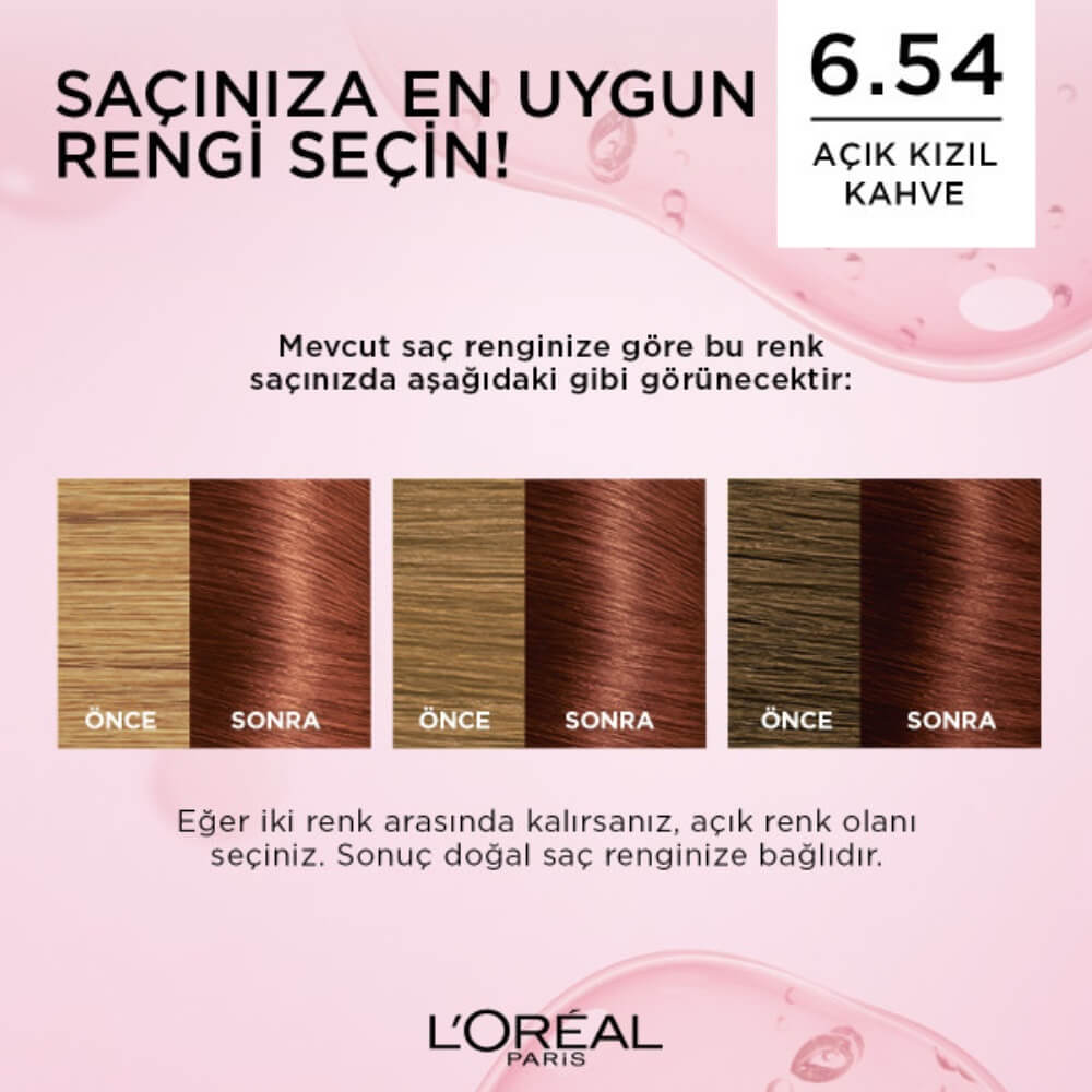 L'Oreal Paris Excellence Creme Gloss Hair Dye 6.54 Light Red Brown by Beauty Care Bag