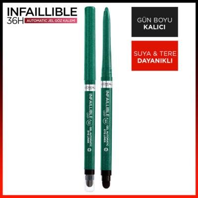 Loreal Paris Infaillable Automatic Eyeliner - Emerald Green, Long-Lasting & Smudge-ProofEyelinerTorqelo.com