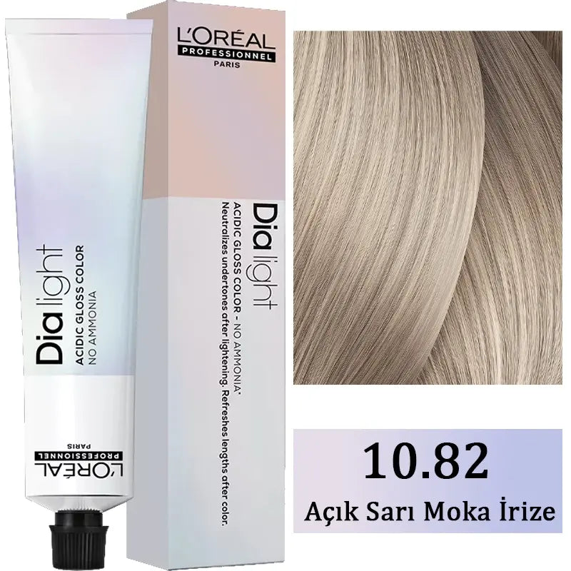 L'Oreal Professionnel Dia Light Ammonia-Free Hair Color 10.82 50ml by Beauty Care Bag