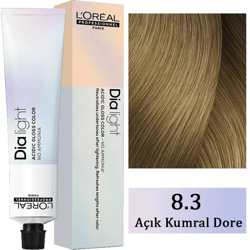 L'Oreal Professionnel Dia Light Ammonia-Free Hair Color 8.3 50ml by Beauty Care Bag