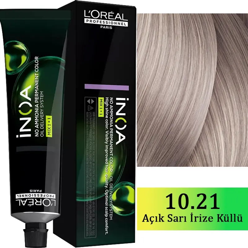 L'Oreal Professionnel Inoa Ammonia-Free Hair Color 10.21 60g by Beauty Care Bag