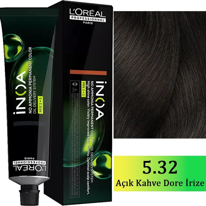 L'Oreal Professionnel Inoa Ammonia-Free Hair Color 5.32 60g by Beauty Care Bag