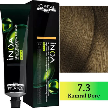 L'Oreal Professionnel Inoa Ammonia-Free Hair Color 7.3 Golden Blonde 60g by Beauty Care Bag