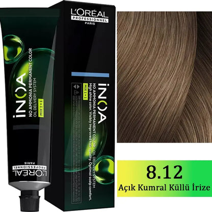 L'Oreal Professionnel Inoa Ammonia-Free Hair Color 8.12 60g by Beauty Care Bag