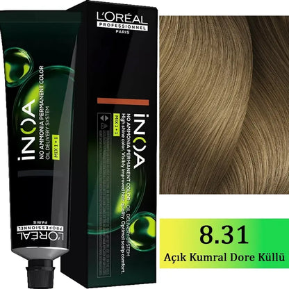L'Oreal Professionnel Inoa Ammonia-Free Hair Color 8.31 60g by Beauty Care Bag
