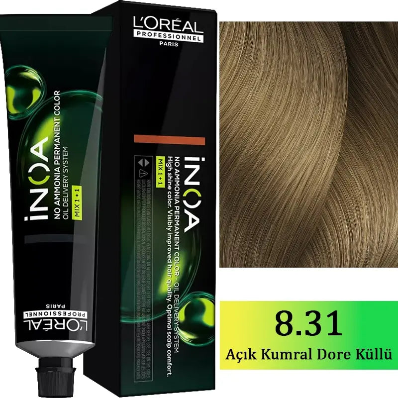 L'Oreal Professionnel Inoa Ammonia-Free Hair Color 8.31 60g by Beauty Care Bag