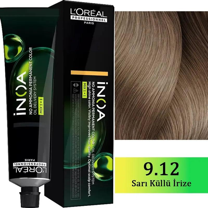 L'Oreal Professionnel Inoa Ammonia-Free Hair Color 9.12 60g by Beauty Care Bag