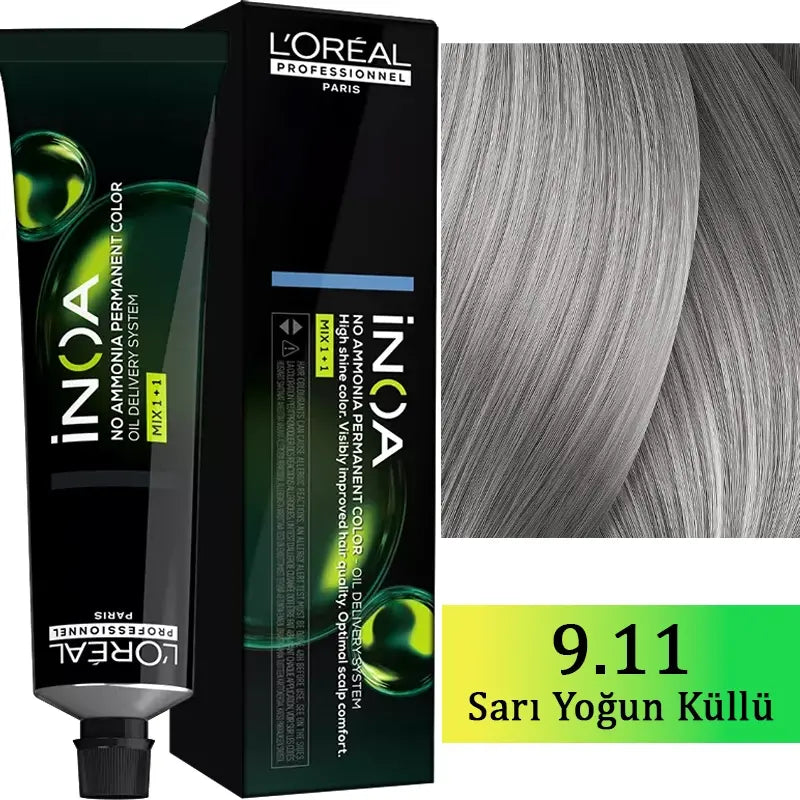 L'Oreal Professionnel Inoa Ammonia-Free Hair Color 9.11 60g by Beauty Care Bag