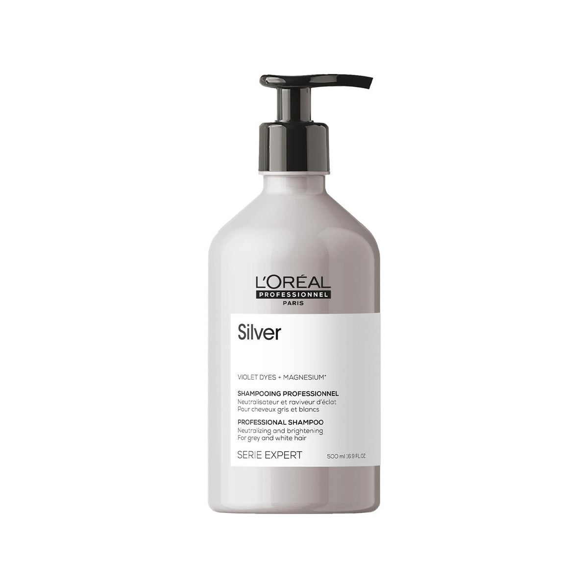 Loreal Professionnel Paris Serie Expert Silver Purple Shampoo for Blonde, Gray, and White Hair - 500mlShampooTorqelo.com