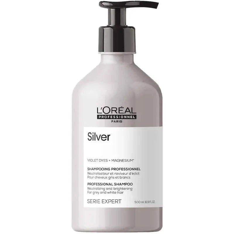 L'Oreal Professionnel Silver Shampoo Color Neutralizer 500ml by Beauty Care Bag