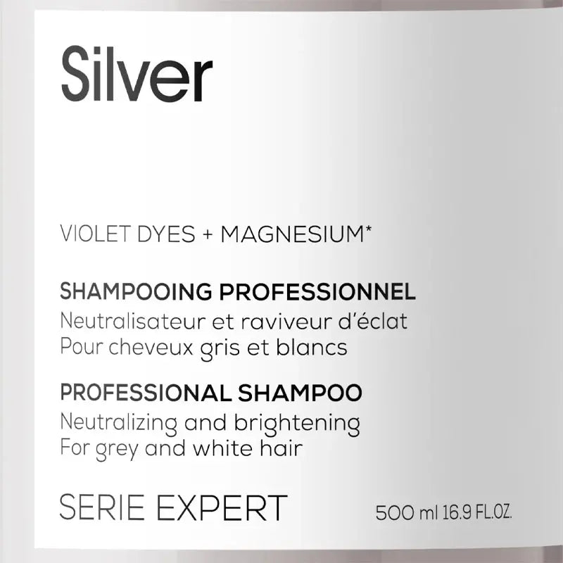 L'Oreal Professionnel Silver Shampoo Color Neutralizer 500ml by Beauty Care Bag