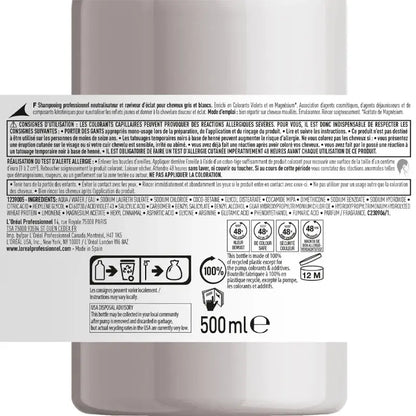 L'Oreal Professionnel Silver Shampoo Color Neutralizer 500ml by Beauty Care Bag