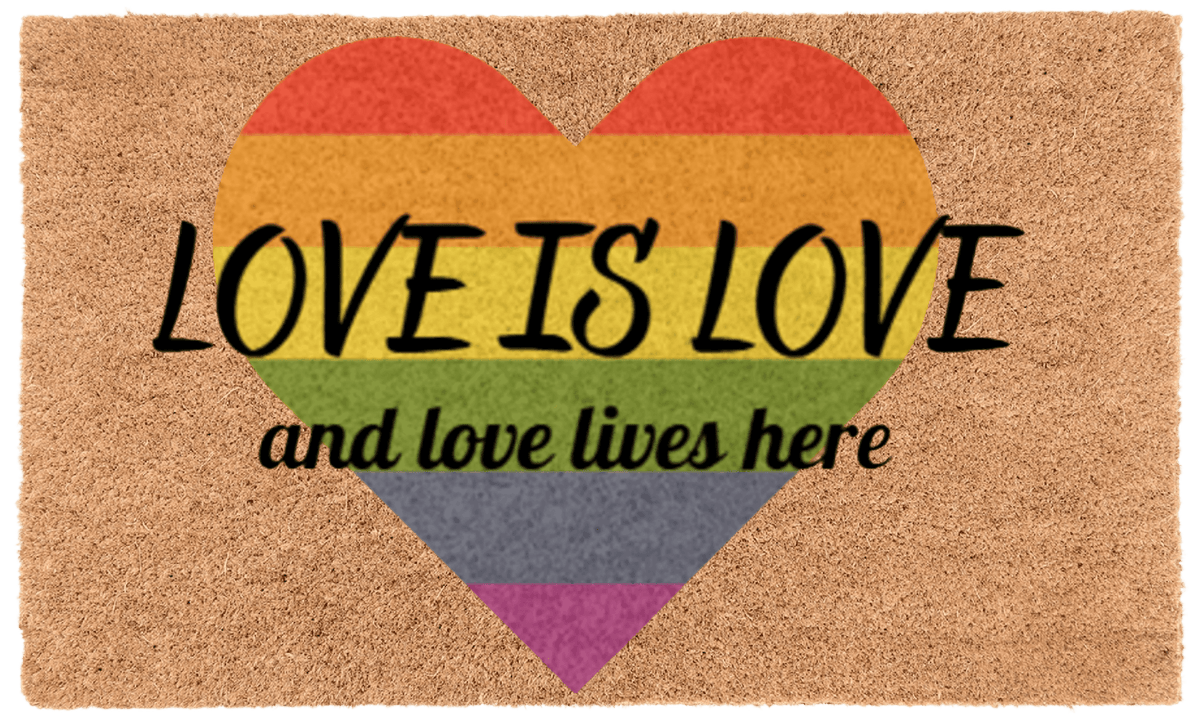 Love is Love Coir MatTorqelo.com