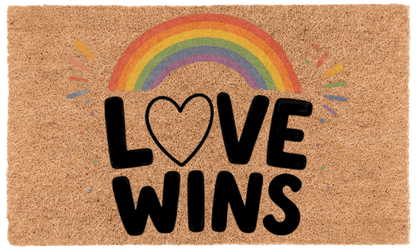Love Wins Coir MatTorqelo.com