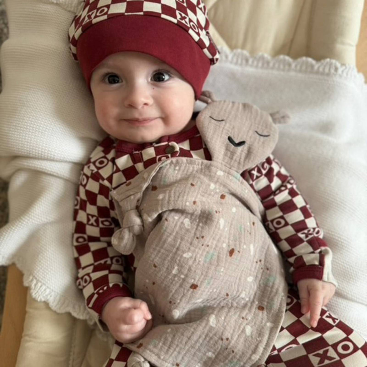 Customer photo of the Parker Baby Co. Alpaca muslin lovey
