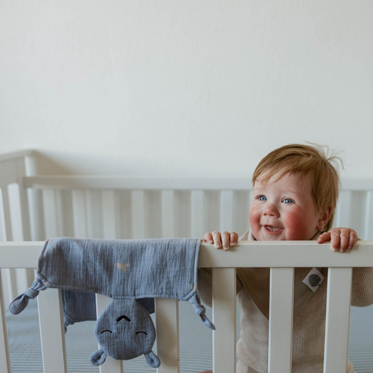 Little one with the Parker Baby Co. Windy muslin lovey