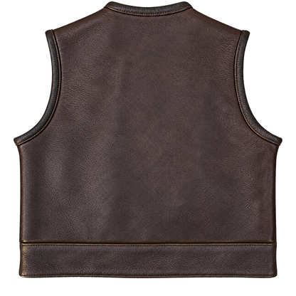 Legendary Lowlife Z Dark Chocolate Leather Vest by Legendary USA