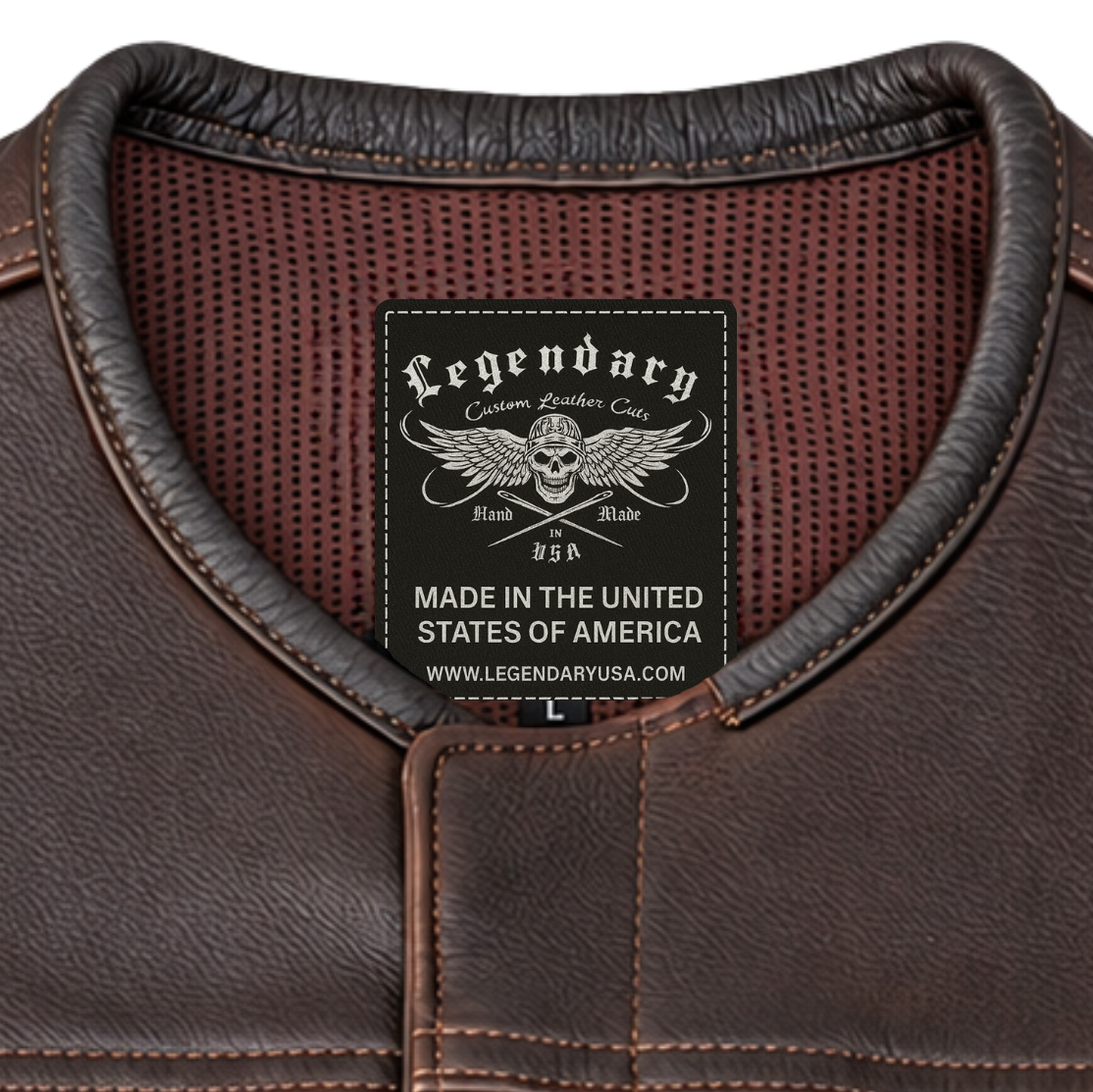 Legendary Lowlife Z Dark Chocolate Leather Vest by Legendary USA