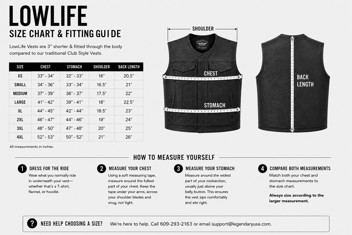Legendary Lowlife Z Dark Chocolate Leather Vest by Legendary USA
