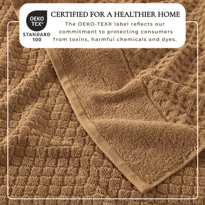 Cotton Diamond Waffle Weave Bath Towel Set - Grayson Collection by Great Bay Home