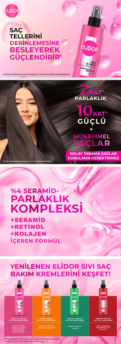 Elidor Strong & Shiny Liquid Conditioner for Dull Hair 200 ml by Beauty Care Bag