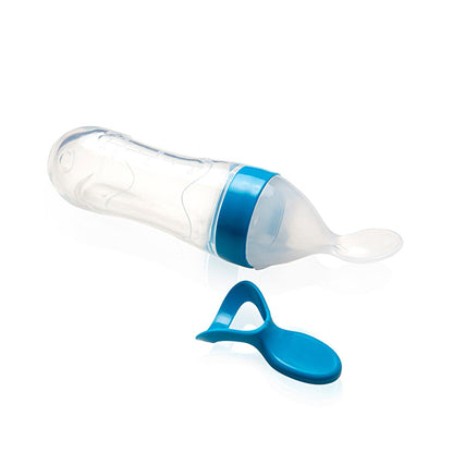 Babyjem Baby Squeeze Spoon - BPA-Free, One-Handed Feeding, Silicone Baby Feeding Utensils, Baby Feeding Accessories, Baby Feeding Spoon by Beauty Care Bag