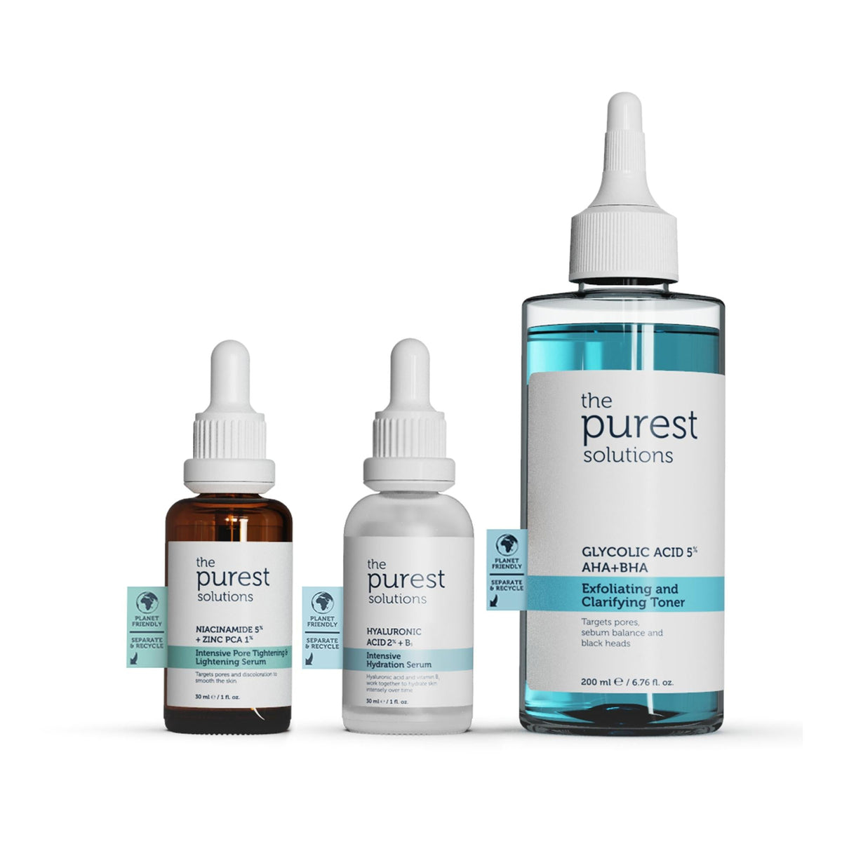 The Purest Solutions Acne Prevention Skincare Set for Dry, Acne-Prone Skin - Anti-Acne Skincare Routine by Beauty Care Bag