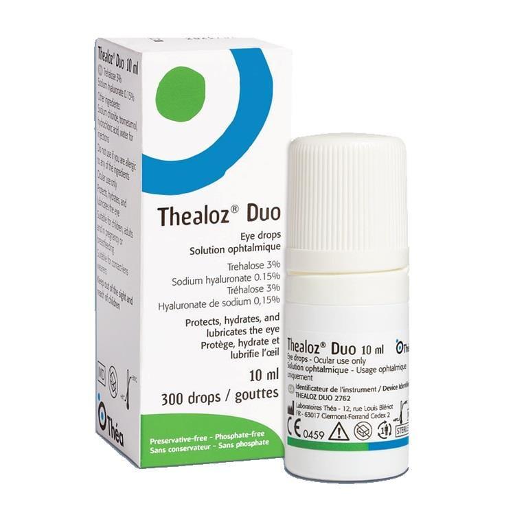 Thealoz Duo Moisturizing Eye Drops 10 ml - Dry Eye Relief, Lubricating Eye Drops for Digital Device Users by Beauty Care Bag