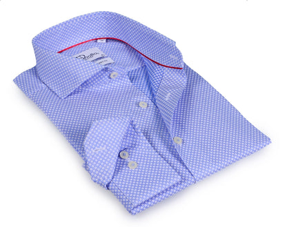 Lt Blue Long Sleeve Shirt with contract trimming // Dual cuffs// contemporary fit- Final SaleShirts & TopsTorqelo.com