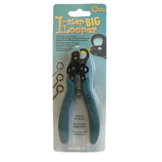 One Step Big Looper Pliers - 3mm Loop Making Tool for Wire Jewelry - 210mm Professional Jewelry Pliers by Continental Bead Suppliers