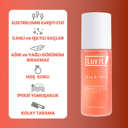 Luv It! Silk Oil Anti-Frizz Hair Serum with Argan Oil 50 ml by Beauty Care Bag