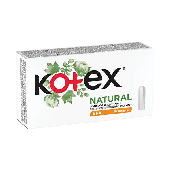 Kotex Natural Tampons Normal 16 Count - Eco-Friendly, Biodegradable, and Chemical-Free Menstrual Hygiene by Beauty Care Bag