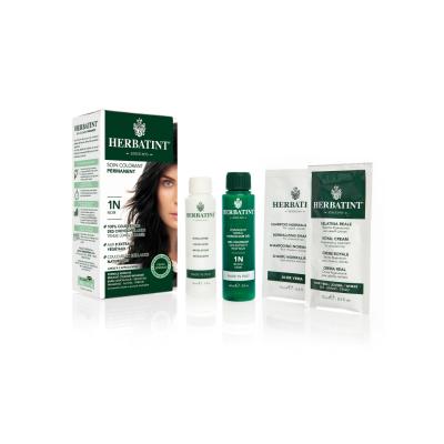 Herbatint 1N Noir Black Hair Dye: Natural, Ammonia & Paraben-Free Permanent Color for Sensitive Scalp by Beauty Care Bag